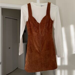 Missguided corduroy dress in rust. Two Piece Set Size 4
